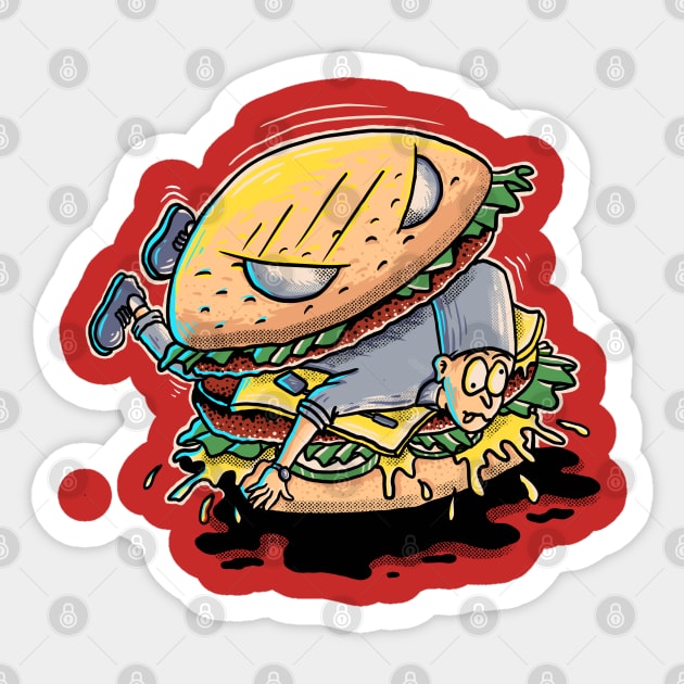 burger hungry Sticker by sober artwerk